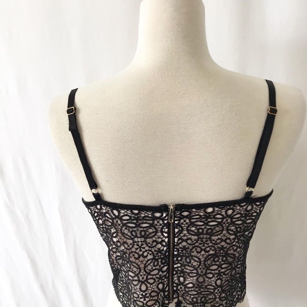Revamped black/nude lace corset Whimsy Goth E Girl Baddie size L (Fits Small) - Picture 7 of 10